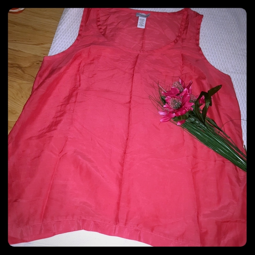 Silk SOFT SURROUNDINGS Sheer Tunic  2X